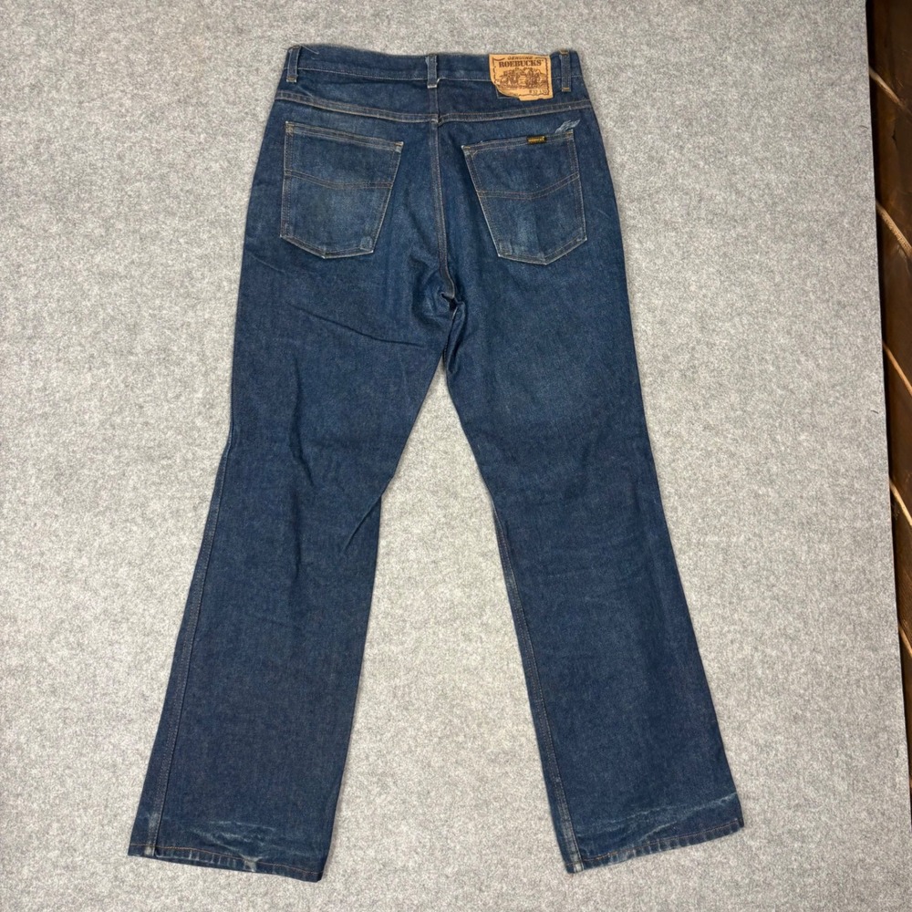 Vintage Roebucks Sears Mens Blue Denim Jeans 32x30 Made in USA Western 50124